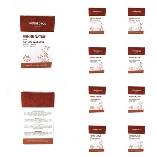 Henné Noir En Poudre NJD - Lot De 6x100g, Coloration Naturelle Cheveux, Fabriqué En France