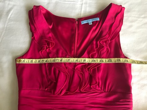 ANTONIO MELANI 100% Silk Dress Cocktail Party Size 0 Fully Lined - Picture 10 of 12