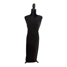 🔥 $130 Calvin Klein Women's Black Formal Maxi Dress Size S 🔥