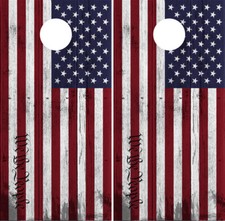 American Flag We The People Cornhole Wraps Vinyl Decals Skins Game Stickers