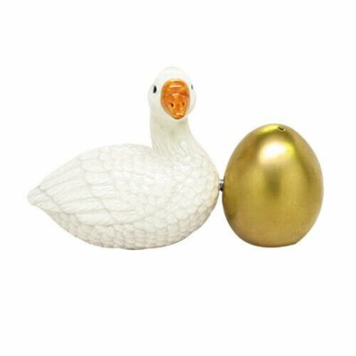 Goose and Golden Egg Attractives Salt Pepper Shaker Made of Ceramic