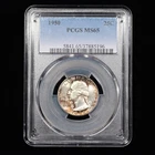 1950 Washington Quarter 25c - PCGS GRADED MS65 - Toned