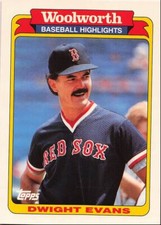1991 Topps Woolworth Baseball Highlights Dwight Evans Boston Red Sox #10