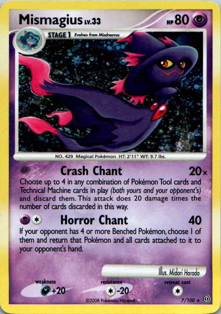 Mismagius 7/100 Holo Rare Stormfront Pokemon Moderately Played
