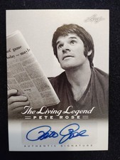 PETE ROSE AUTOGRAPHED 2012 LEAF  The LIVING LEGEND Card #AU-9  PHILLIES REDS