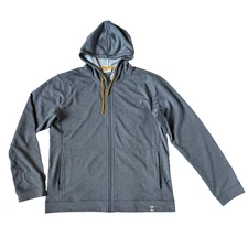 Fjallraven Mens XL Full Zip High Coast Lite Hoodie Gray 87309 Yellow Jacket