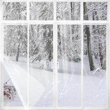 Patio Door Insulation Kit 87x118In for Winter - Clear Shrink Film with Tape