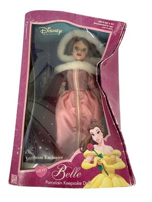 New Disney Avon Exclusive Belle Porcelain Keepsake Doll 2002