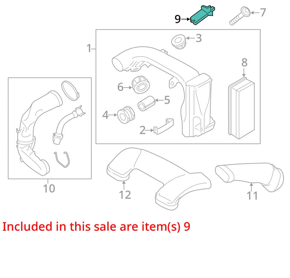 BMW X5 2016 medidor de flujo de aire másico sensor MAF OEM 212 k millas - LKQ432206589 Foto 4 de 4
