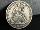 1873-CC Seated Liberty Silver Half Dollar 50C High Grade