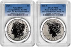 2025 S Morgan and Peace Silver Dollar $1 Reverse Proof 2pc Set PCGS PF70 #1