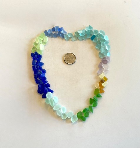Beach Sea Glass Rainbow of Colors 100 Pieces Tinies Genuine Surf-tumbled