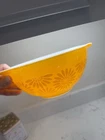Vintage Pyrex Yellow Sunflower Daisy #442 Cinderella Nesting Mixing Bowl 1 1/2qt