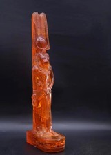 Rare Ancient Egyptian Antique Statue Goddess Sekhmet Lion Amber Stone Egypt BC