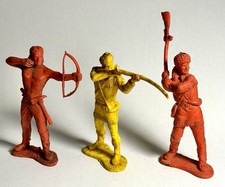 VINTAGE 1950S DAVY CROCKETT, INDIAN PLAYSET FIGURES DANIEL BOONE FRONTIERSMAN