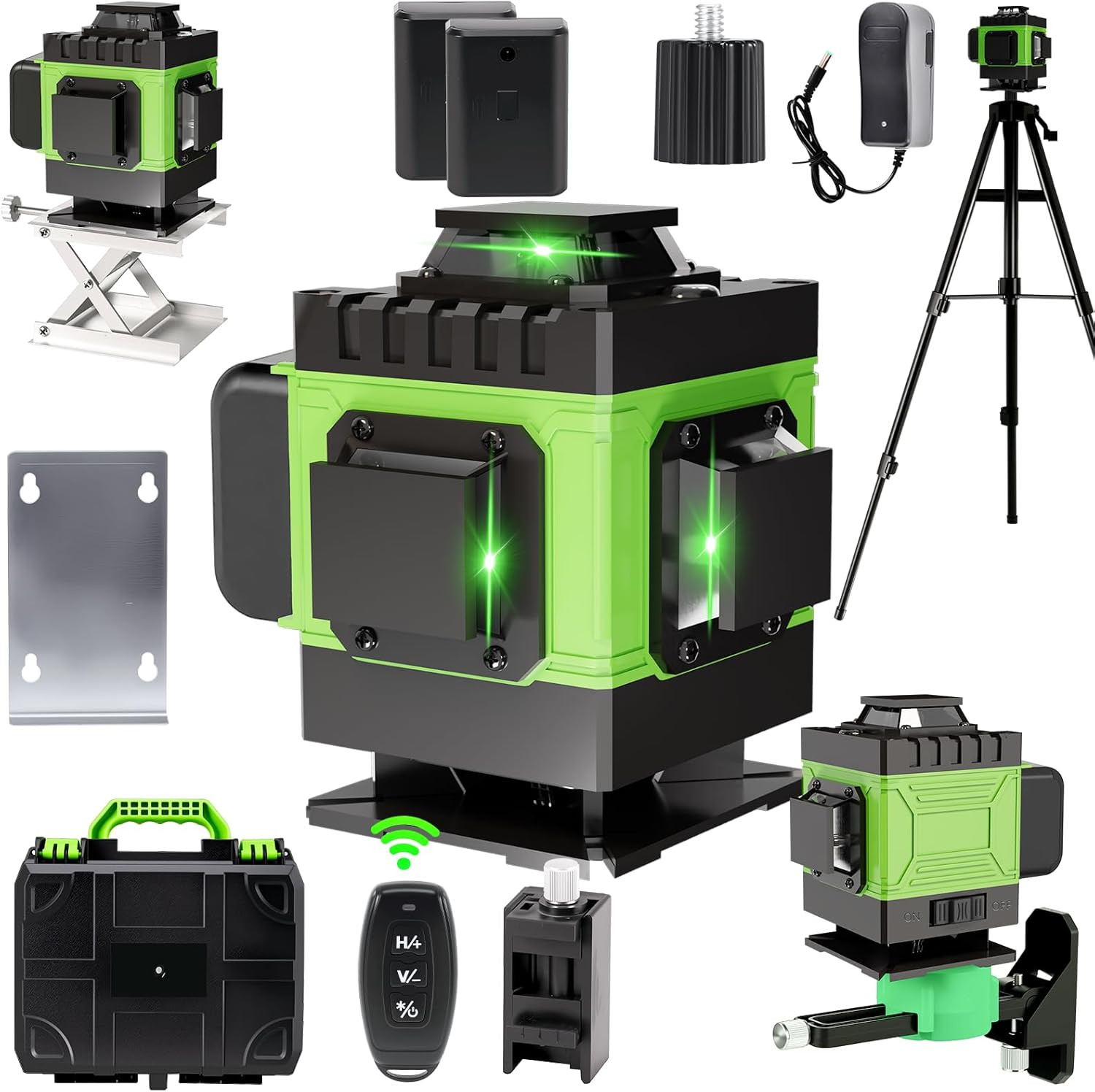 Livella Laser Professionale 16 Linee 360° - Kit Completo da Ferramenta