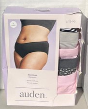 Women's 5pk Seamless Hipster Underwear - Auden  Assorted Color L: Solid  Stripe