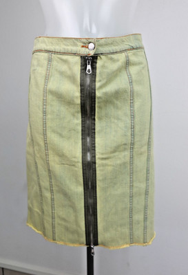ICEBERG ICE ROCK DAMEN GR. W33 / 48 ROCK DAMEN VINTAGE ITALY JEANS DENIM ZIP