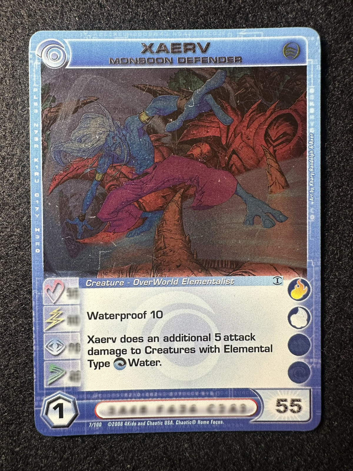 Chaotic Min E 55 Xaerv Monsoon Defender 21/100 TOTT 1st Edition