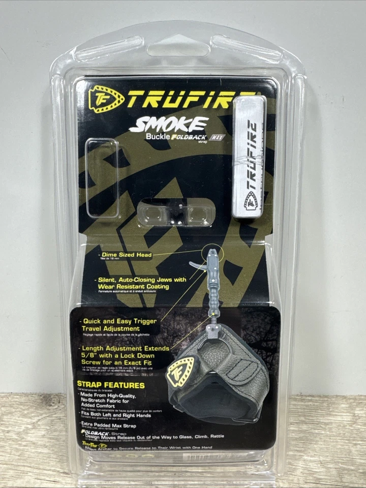 TruFire Release Smoke Max Buckle Foldback Compound Bow Index Release MXSMBF NEW - Image 4 of 4