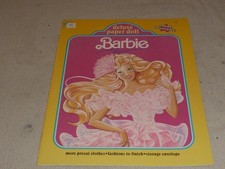 VINTAGE BARBIE DELUXE PAPER DOLLS GOLDEN BOOK 1990 NON TAGLIATO INUTILIZZATO 1690