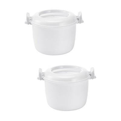 2 stücke Mikrowelle Reiskocher Multifunktions Isolierte Lunchbox Mittagessen
