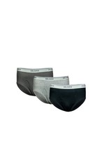 GILDAN MEN'S 100 COTTON MID-RISE BRIEFS 3-PACK SIZE 3XL 48"-50" SOLID BRAND NEW