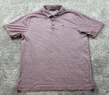 Travis Mathew Polo Shirt Mens XL Purple Heather Golf Performance Short Sleeve
