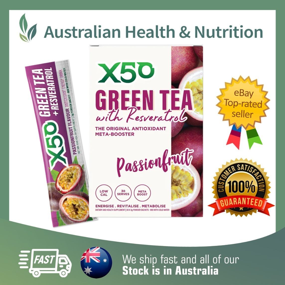 X50 Passionfruit 30 Sachet + Free Same Day Shipping