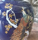 Vintage Japanese Vase Peacock Colbert Blue With Gold Trim  Tree Bud Vase — photo 7