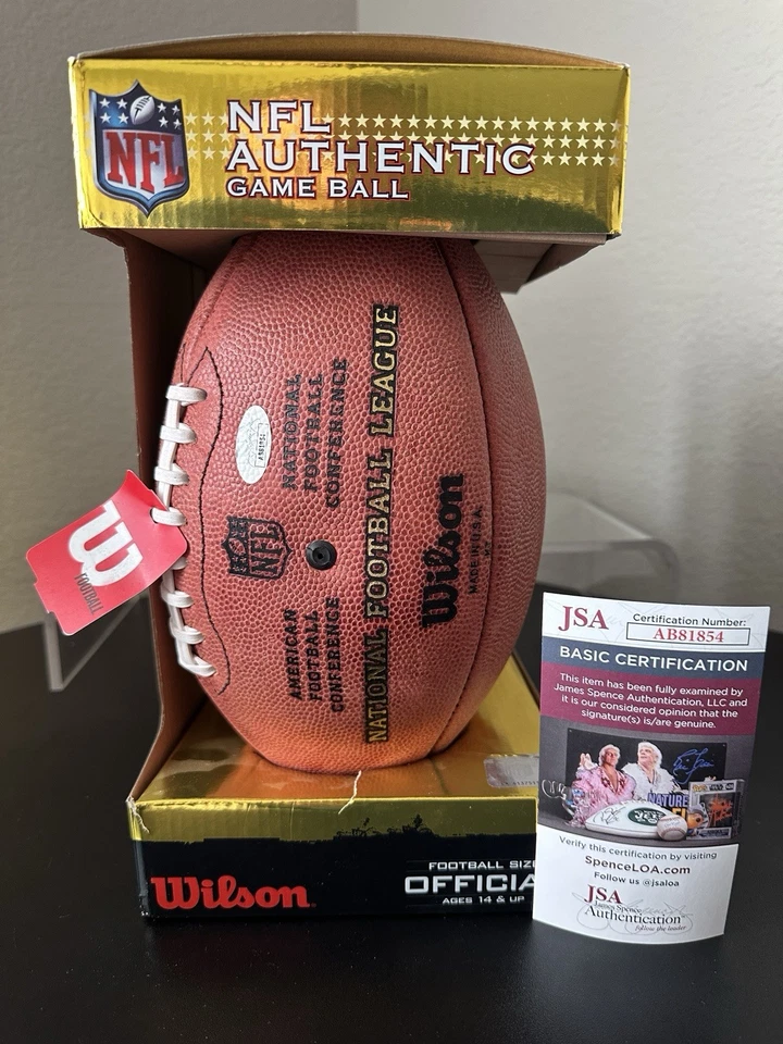 Demaryius Thomas Autographed Wilson NFL Authentic Game Ball JSA certification - Image 3 of 4