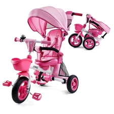 Baby Tricycle, 7-in-1 Folding Kids Trike with Adjustable Parent Handle, Safet...