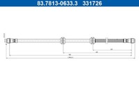 Ate Bremsschlauch 83.7813-0633.3 FüR MERCEDES-BENZ