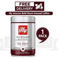illy Espresso Intenso Ground Coffee Tin Dark Roast 100 Arabica 250g