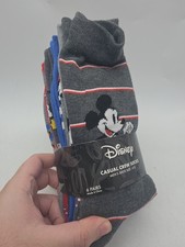 Disney Crew Socks Mickey Mouse 6 Pack Donald Goofy Pluto Mens Shoe Size 6-12 New