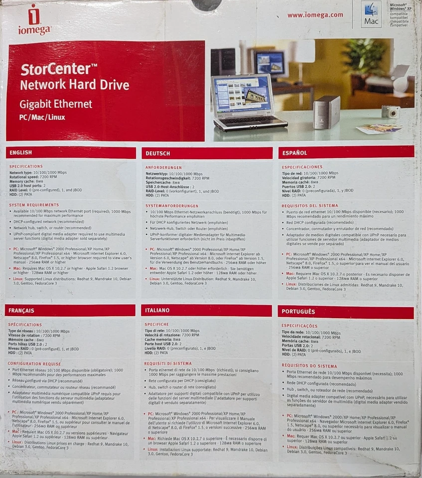 Iomega StorCenter ix2 Network Hard Drive NAS 500 GB- - Immagine 4 di 4