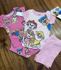 Nickelodeon Paw Patrol Girl Size 2T Pajama Lot Light Weight 4 Piece NWT
