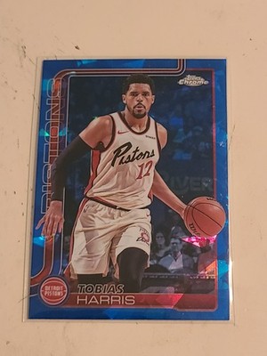 2025-26 Topps Chrome Sapphire Tobias Harris #6 Sapphire Ice Detroit Pistons