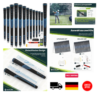 Golfgriffe 13er-Set Blau mit Regripping-Kit, Standard Größe, Gummi, Anti-Rutsch