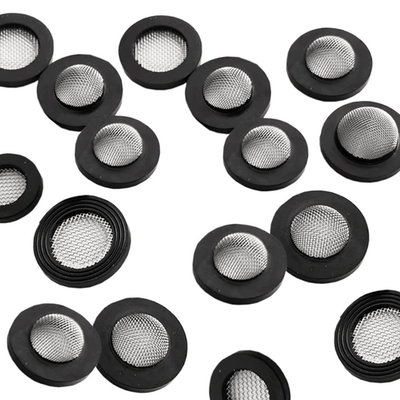 #ad 40 Pcs Stainless Steel Hose Coupling Filter Washers with Screen Garden Inlet Hos $8.81