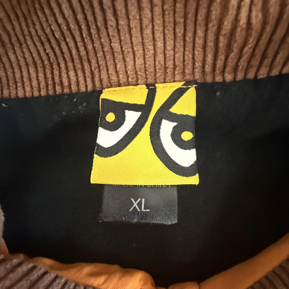 Krooked Skateboards Orange Coach Snap Jacket XL MoonSmile Gonz Barn Collar - Image 3 of 4