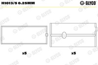 Glyco Kurbelwellenlager H1013/5 0.25Mm FüR Renault Movano Opel Nissan Bus X70 2