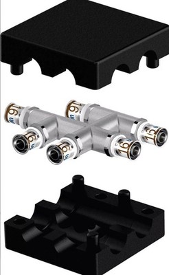 Uponor S-Press PLUS HK-Kreuzfitting mit Dämmbox insulated 16-16-16