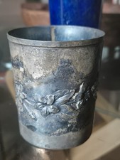 Splendido bicchiere (becher) da collezione in pregiato argento 800, interamente 