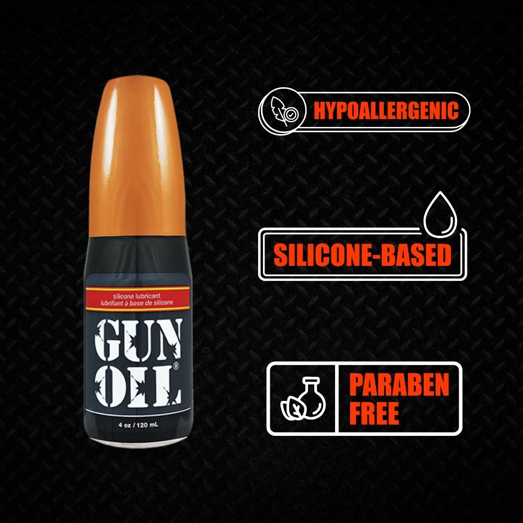 Gun Oil Silicone Based Lubricant 8 Ounce Personal Long-Lasting Sex Lube