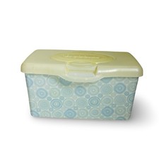 Huggies Baby Wipes EMPTY Container Blue Circles Pop Up Refillable