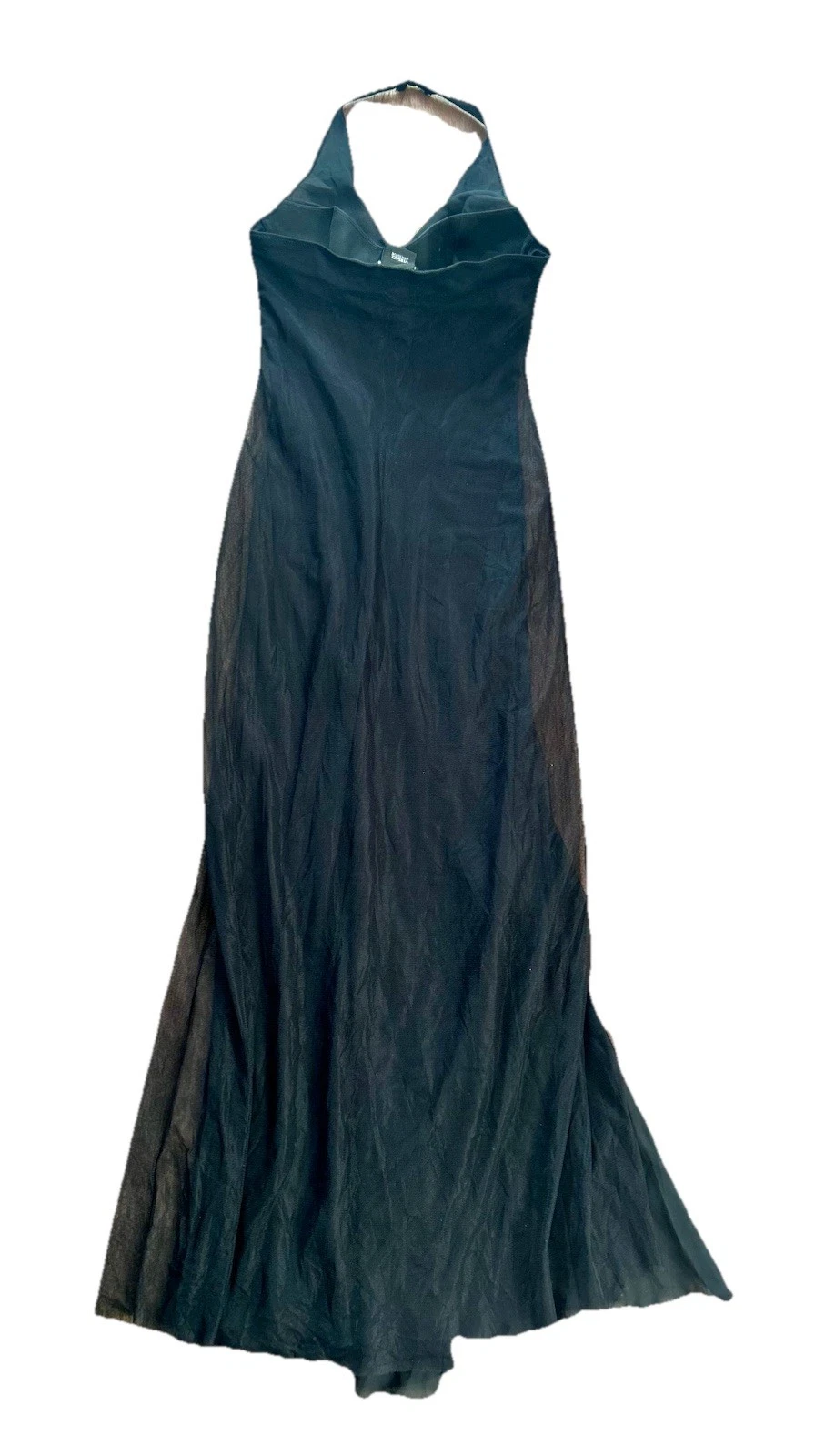 Abito da cocktail da sera vintage Versace Couture nero in rete con scollo a rete 28 42 UK 6