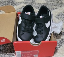 Nike Court Legacy BLACK/WHITE-GUM LIGHT BROWN Toddler Size 8 BRAND NEW