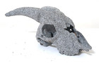 Goat Skull w Horns Gray Patina Finish Gothic Decor Oddities Display — photo 4