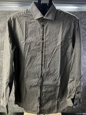 Emporio Armani Men  s Button Down Long Sleeve B W Dress Shirt Size XXL